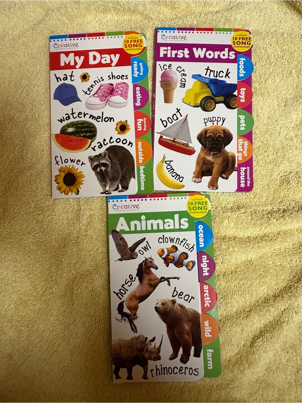 Creative Teaching Materials Board Book Bundle My Day Animals First Words